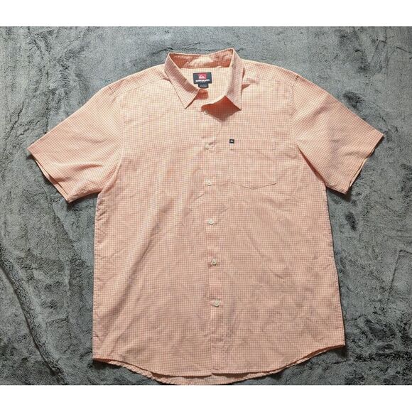 Quiksilver Other - Quiksilver Short Sleeve Button Up Shirt Men's Size Large Orange